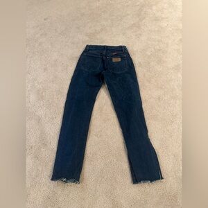 Wrangler Women's Dark Blue Straight-Leg Jeans